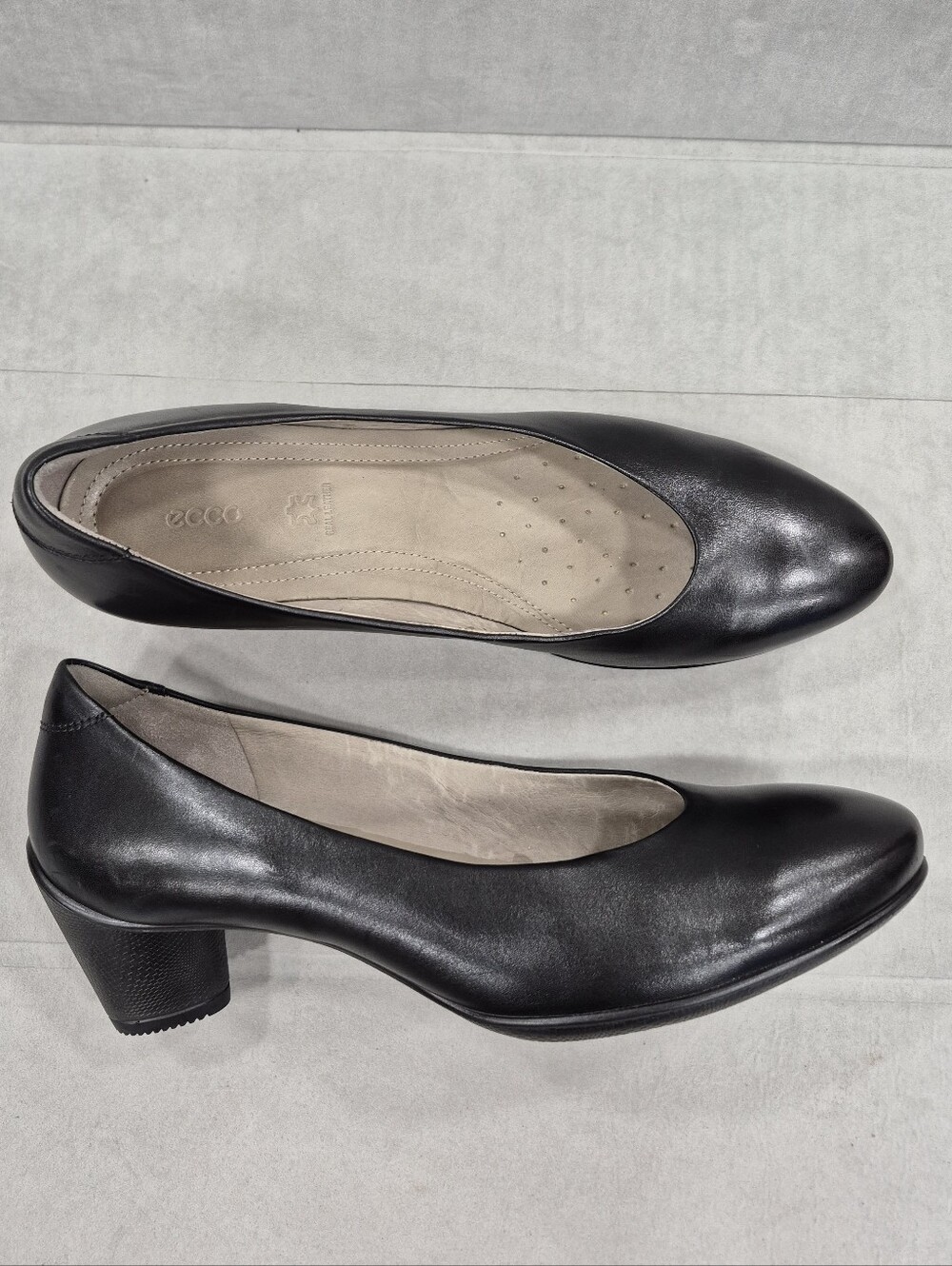Ecco Sculptured pumps women's 41 US 10-10.5 black leather upper & lining comfort